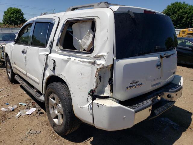 5N1AA08A15N735297 - 2005 NISSAN ARMADA SE WHITE photo 2