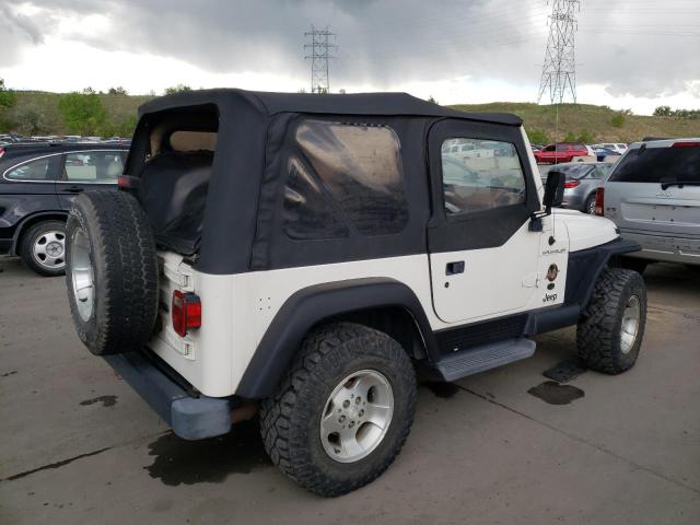 1J4FA59S82P766328 - 2002 JEEP WRANGLER / SAHARA WHITE photo 3