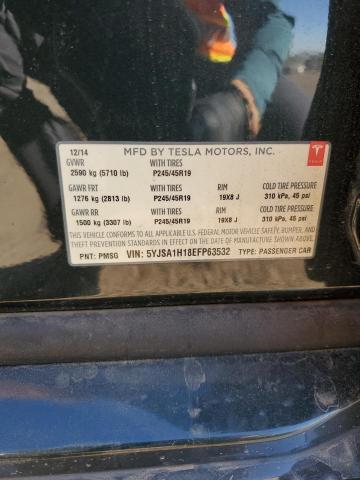 5YJSA1H18EFP63532 - 2014 TESLA MODEL S Սպիտակ լուսանկար 13