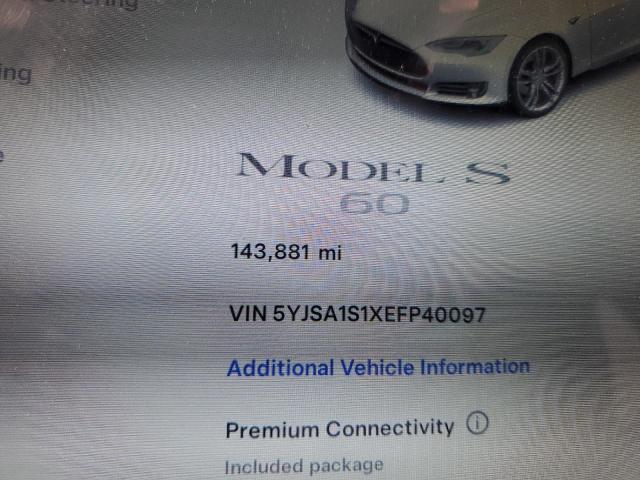 5YJSA1S1XEFP40097 - 2014 TESLA MODEL S 白色 照片 9
