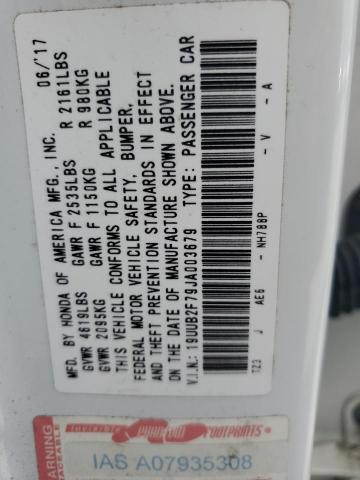 19UUB2F79JA003679 - 2018 ACURA TLX ADVANCE WHITE photo 12