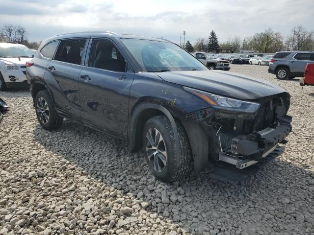 5TDGZRBH1LS003373 - 2020 TOYOTA HIGHLANDER XLE 蓝色 照片 4