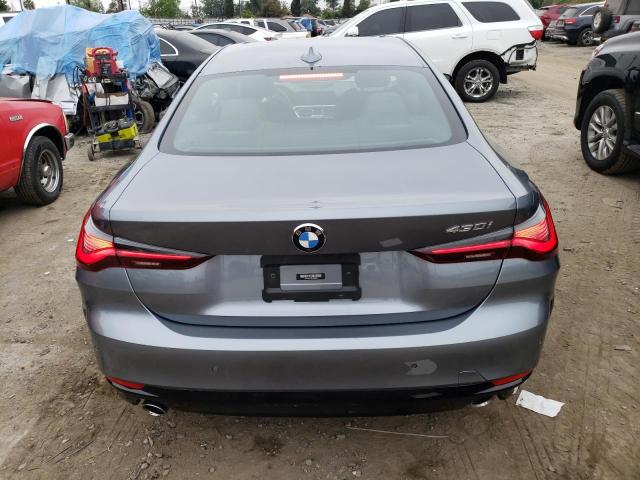 WBA53AP03MCG83020 - 2021 BMW 430I GRAY photo 6