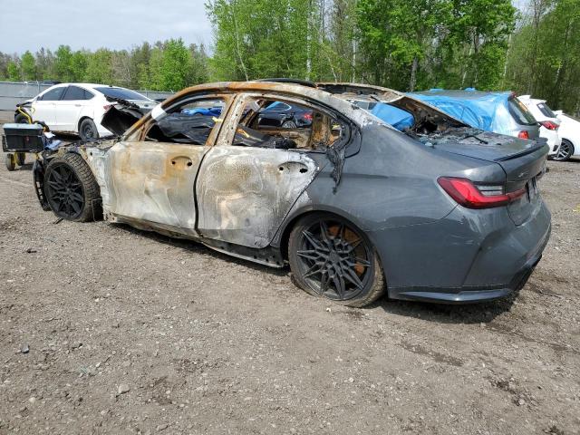 WBS43AY04PFP49550 - 2023 BMW M3 COMPETITION GRAY photo 2