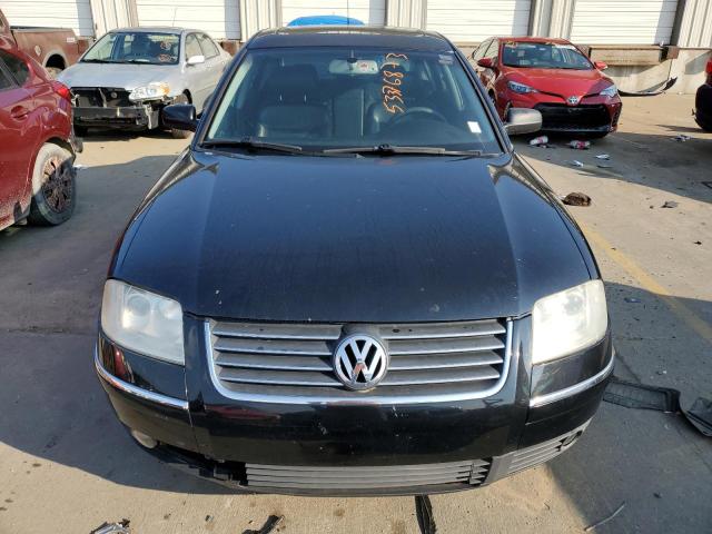 WVWTH63B53P251842 - 2003 VOLKSWAGEN PASSAT GLX 4MOTION BLACK photo 5