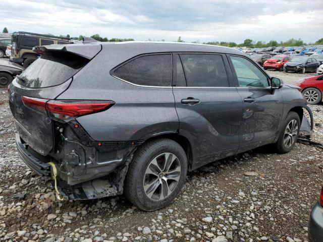 5TDGZRAH5LS507622 - 2020 TOYOTA HIGHLANDER XLE GRAY photo 3