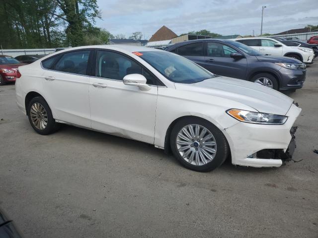 3FA6P0LU0ER326186 - 2014 FORD FUSION SE HYBRID WHITE photo 4