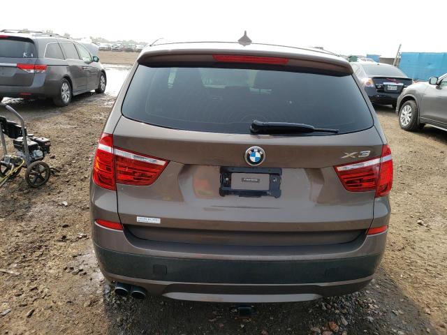 5UXWX9C54E0D11201 - 2014 BMW X3 XDRIVE28I BROWN photo 6