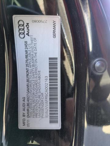 WAUVVAFR5CA002163 - 2012 AUDI S5 PRESTIGE BLACK photo 12