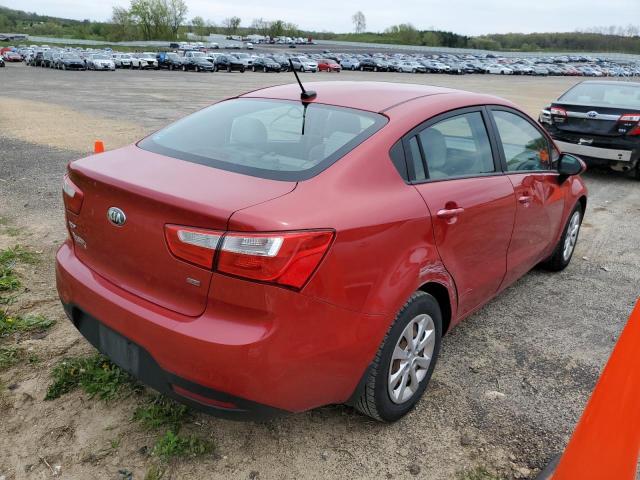 KNADM4A33E6408676 - 2014 KIA RIO LX RED photo 3