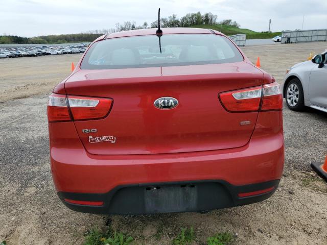 KNADM4A33E6408676 - 2014 KIA RIO LX RED photo 6