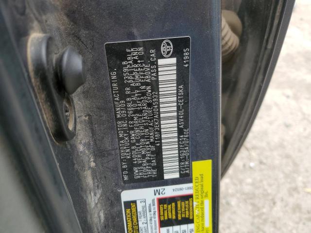 4T1BF3EK7AU045932 - 2010 TOYOTA CAMRY BASE GRAY photo 12
