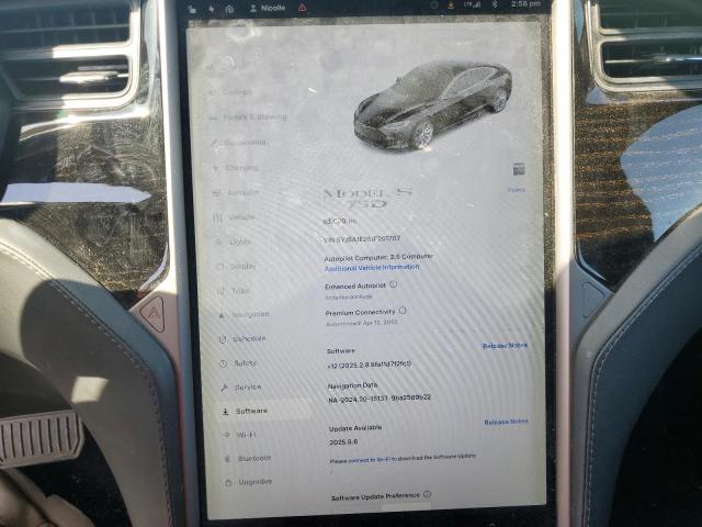 5YJSA1E26JF261707 - 2018 TESLA MODEL S BLACK photo 9