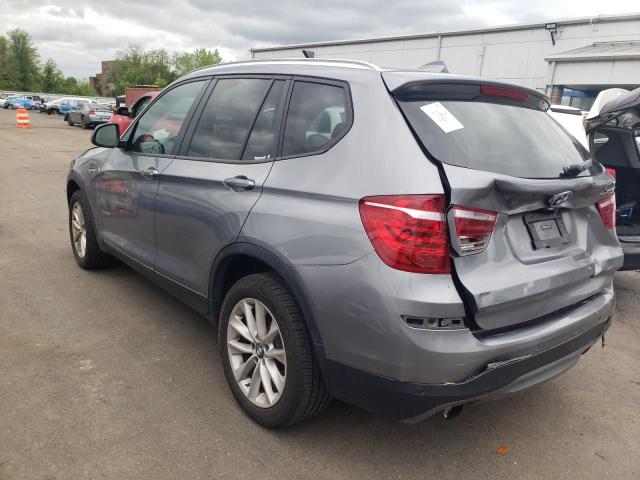 5UXWX9C55F0D62031 - 2015 BMW X3 XDRIVE28I GRAY photo 2