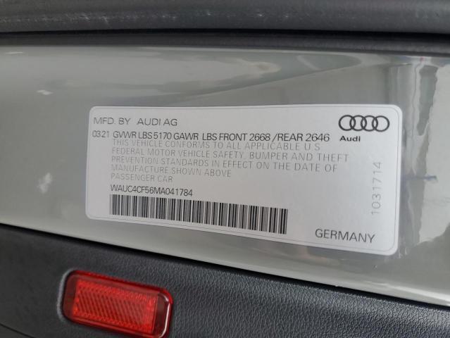 WAUC4CF56MA041784 - 2021 AUDI S5 PREMIUM PLUS ნაცრისფერი ფოტო 13