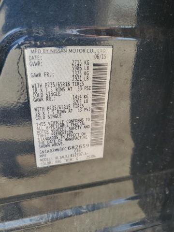 5N1AR2MN3FC682659 - 2015 NISSAN PATHFINDER S BLUE photo 12