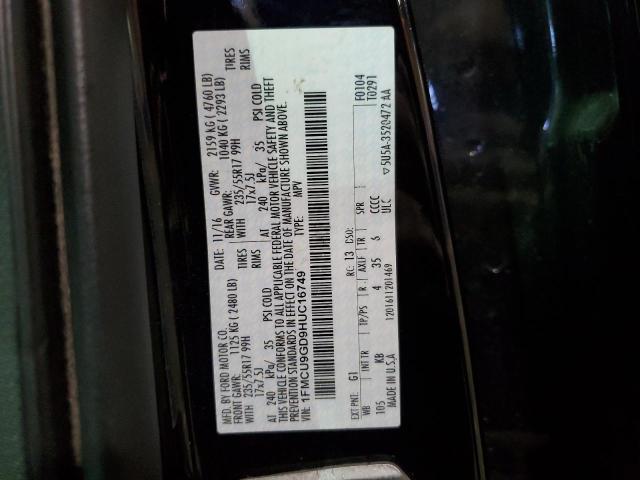 1FMCU9GD9HUC16749 - 2017 FORD ESCAPE SE BLACK photo 13