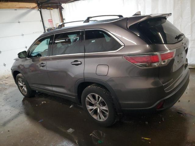 5TDJKRFH0FS148171 - 2015 TOYOTA HIGHLANDER XLE ნაცრისფერი ფოტო 2