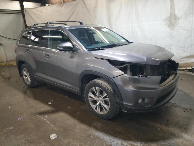 5TDJKRFH0FS148171 - 2015 TOYOTA HIGHLANDER XLE ნაცრისფერი ფოტო 4