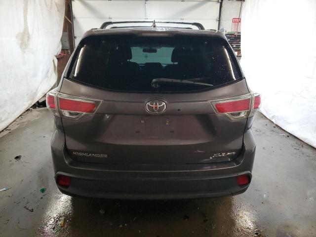 5TDJKRFH0FS148171 - 2015 TOYOTA HIGHLANDER XLE ნაცრისფერი ფოტო 6
