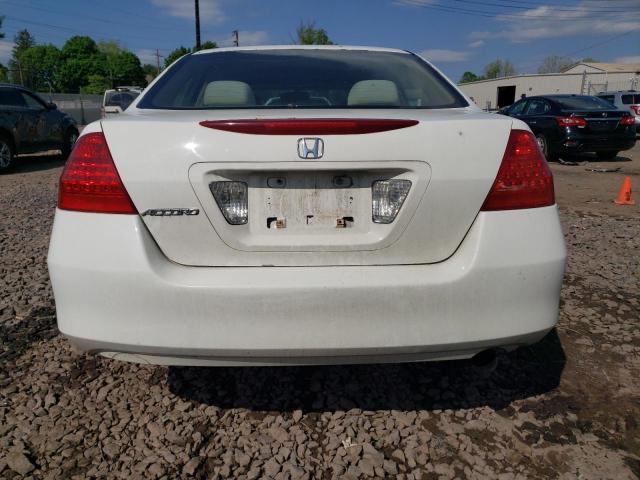 3HGCM56497G702981 - 2007 HONDA ACCORD LX WHITE photo 6