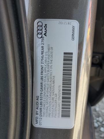 WAUGGAFC1DN025075 - 2013 AUDI A6 PREMIUM PLUS GRAY photo 12