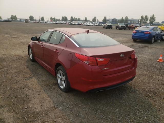 KNAGM4A74F5612734 - 2015 KIA OPTIMA LX RED photo 3