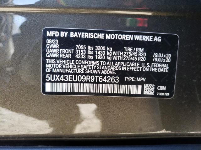 5UX43EU09R9T64263 - 2024 BMW X5 XDRIVE50E BROWN photo 14