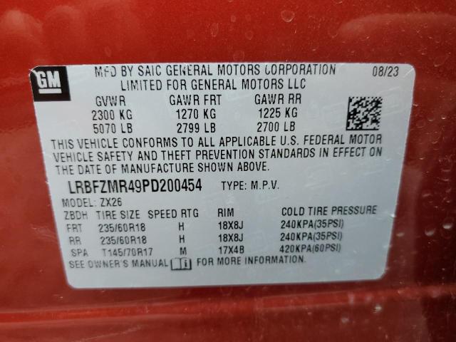 LRBFZMR49PD200454 - 2023 BUICK ENVISION PREFERRED 红色 照片 12