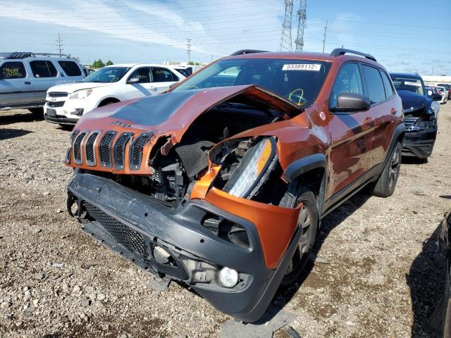 1C4PJMBS1EW281232 - 2014 JEEP CHEROKEE TRAILHAWK 橙色 照片 2