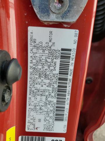 3TMJU4GN3AM096545 - 2010 TOYOTA TACOMA DOUBLE CAB PRERUNNER RED photo 13