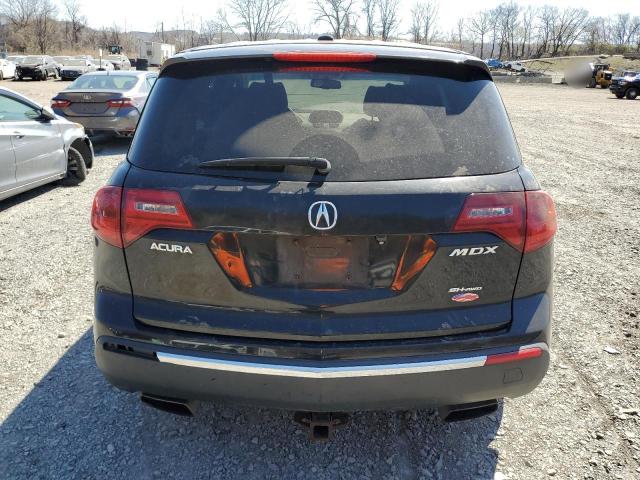 2HNYD2H36CH516844 - 2012 ACURA MDX TECHNOLOGY შავი ფოტო 6