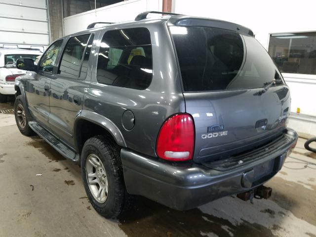 1D4HS58N33F577667 - 2003 DODGE DURANGO SLT PLUS BLUE photo 3