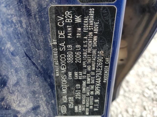 3KPFK4A79JE269016 - 2018 KIA FORTE LX BLUE photo 12