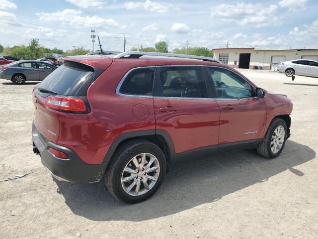 1C4PJMDS8HW633742 - 2017 JEEP CHEROKEE LIMITED RED photo 3