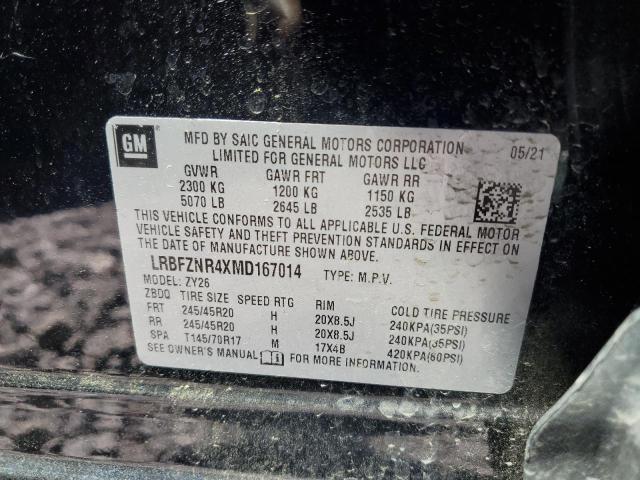 LRBFZNR4XMD167014 - 2021 BUICK ENVISION ESSENCE Көк фото 13