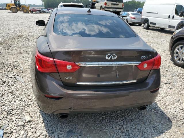 JN1BV7AR0EM694496 - 2014 INFINITI Q50 BASE BROWN photo 6