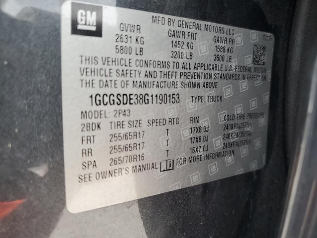 1GCGSDE38G1190153 - 2016 CHEVROLET COLORADO Z71 GRAY photo 13