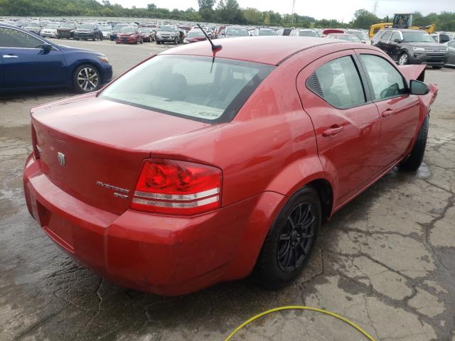 1B3CC4FB9AN215886 - 2010 DODGE AVENGER SXT RED photo 4