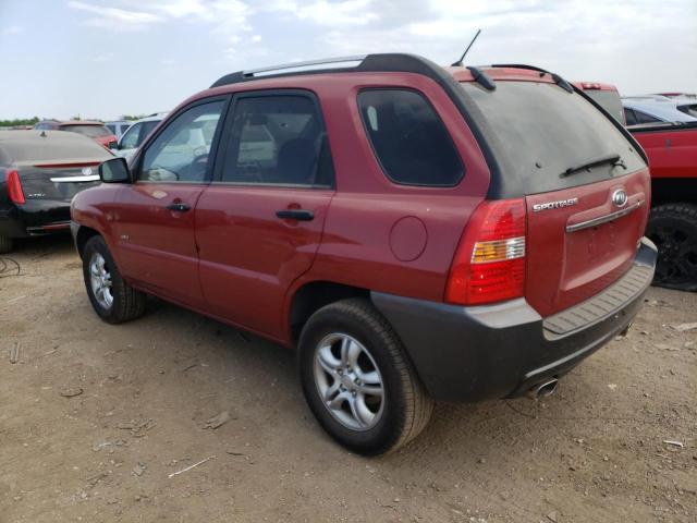 KNDJE723687480344 - 2008 KIA SPORTAGE EX BURGUNDY photo 2