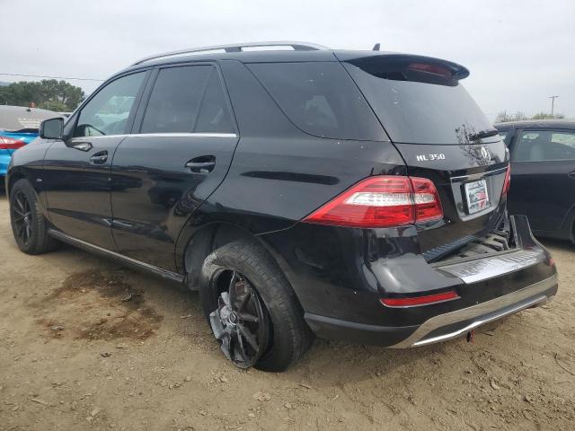 4JGDA5HB0CA035293 - 2012 MERCEDES-BENZ ML 350 4MATIC BLACK photo 2