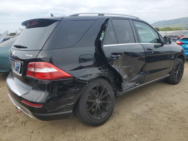 4JGDA5HB0CA035293 - 2012 MERCEDES-BENZ ML 350 4MATIC BLACK photo 3