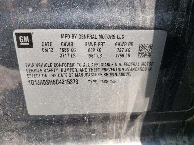 1G1JA5SH6C4215373 - 2012 CHEVROLET SONIC LS 灰色 照片 12