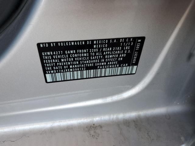 3VWD17AJXEM396132 - 2014 VOLKSWAGEN JETTA SE SILVER photo 12