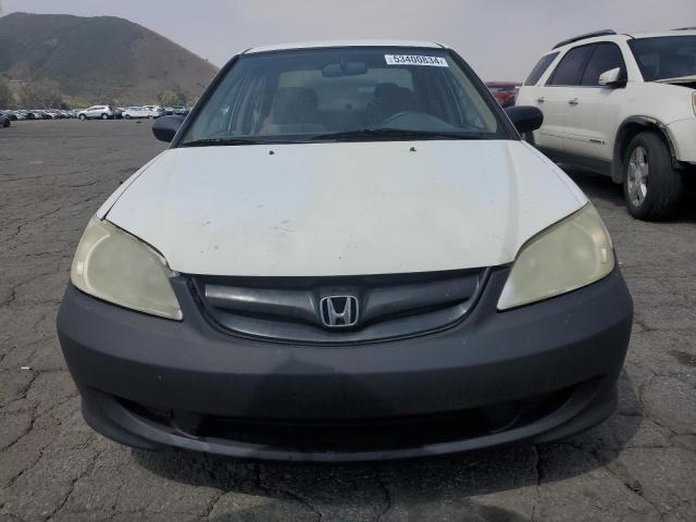 2HGES16305H559690 - 2005 HONDA CIVIC DX VP თეთრი ფოტო 5