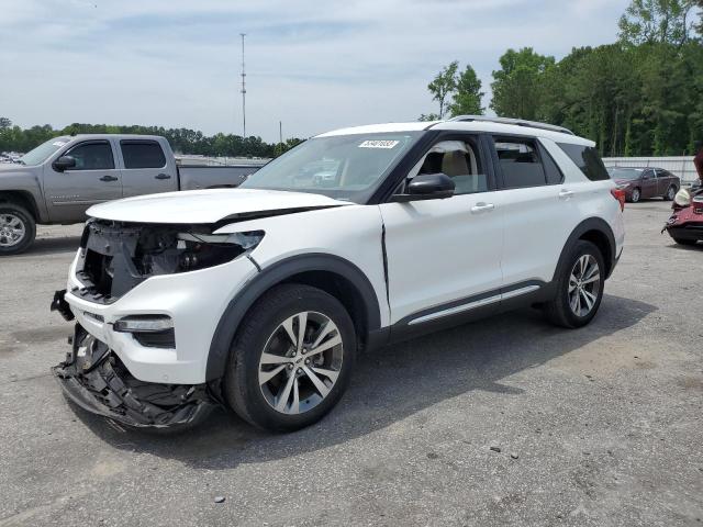 1FM5K8HC6LGA88430 - 2020 FORD EXPLORER PLATINUM WHITE photo 1