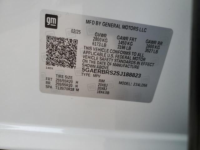5GAERBRS2SJ188823 - 2025 BUICK ENCLAVE SPORT TOURING WHITE photo 13
