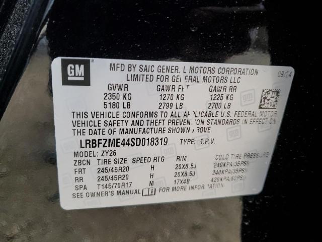 LRBFZME44SD018319 - 2025 BUICK ENVISION AVENIR BLACK photo 12