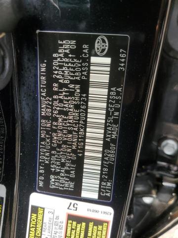 4T1G11BK7PU076734 - 2023 TOYOTA CAMRY SE NIGHT SHADE BLACK photo 12