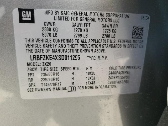 LRBFZKE4XSD011296 - 2025 BUICK ENVISION PREFERRED GRAY photo 13